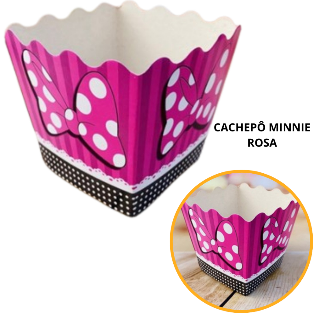 10~60 KIT CACHEPÔ FESTA DECORAÇÃO MINNIE PINK em Oferta na Shopee