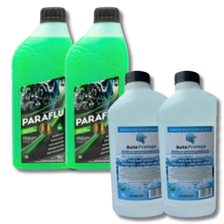 KIT 2 PARAFLU CONCENTRAO VERDE + 2 AGUAS DESMINERALIZADA