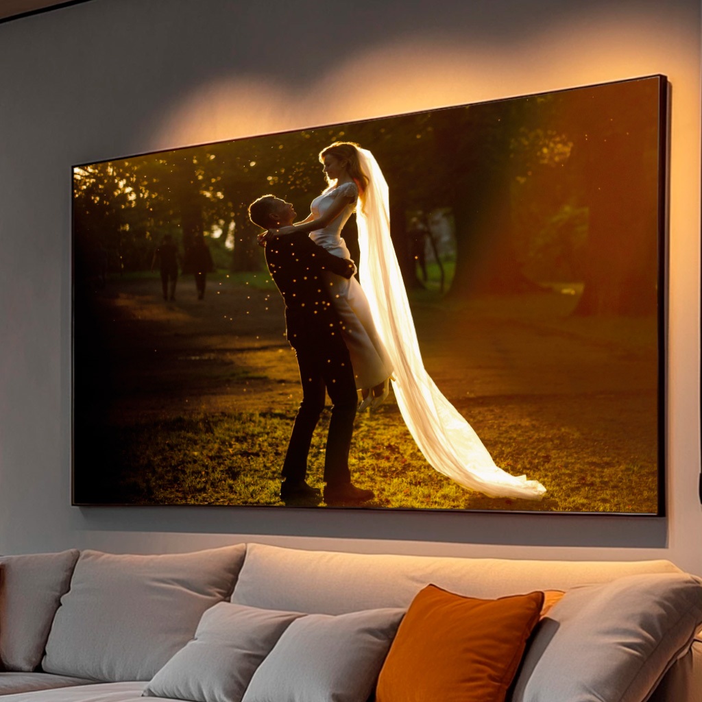 Quadro Decorativo Personalizado Casal Grande Com Moldura Quarto