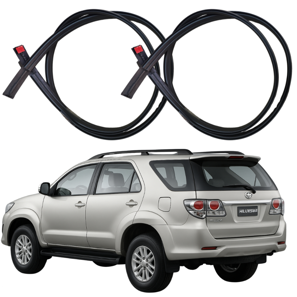 Par 2 Borrachas Vedação Proteção Guarnição Friso Lateral Teto Toyota Sw4 2005 Até 2015