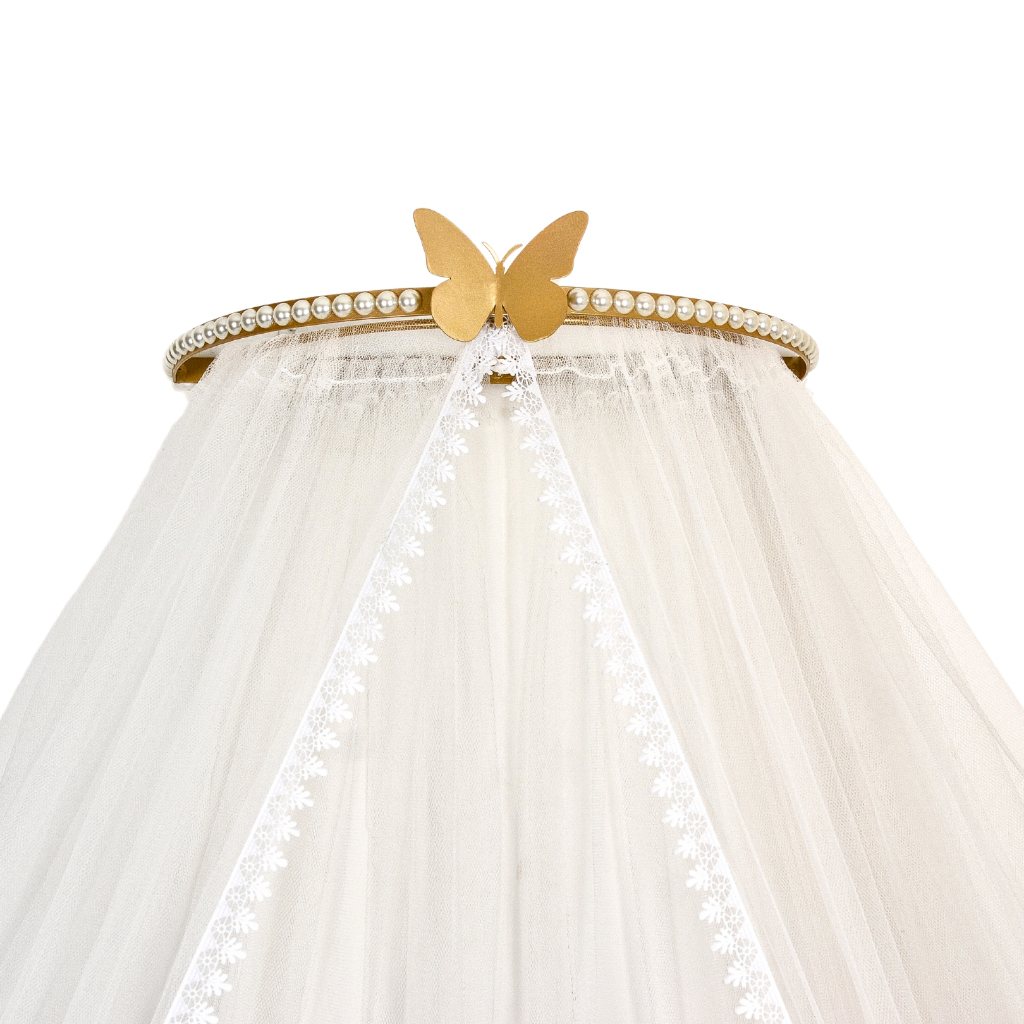 Dossel borboleta com mosquiteiro tule para berço