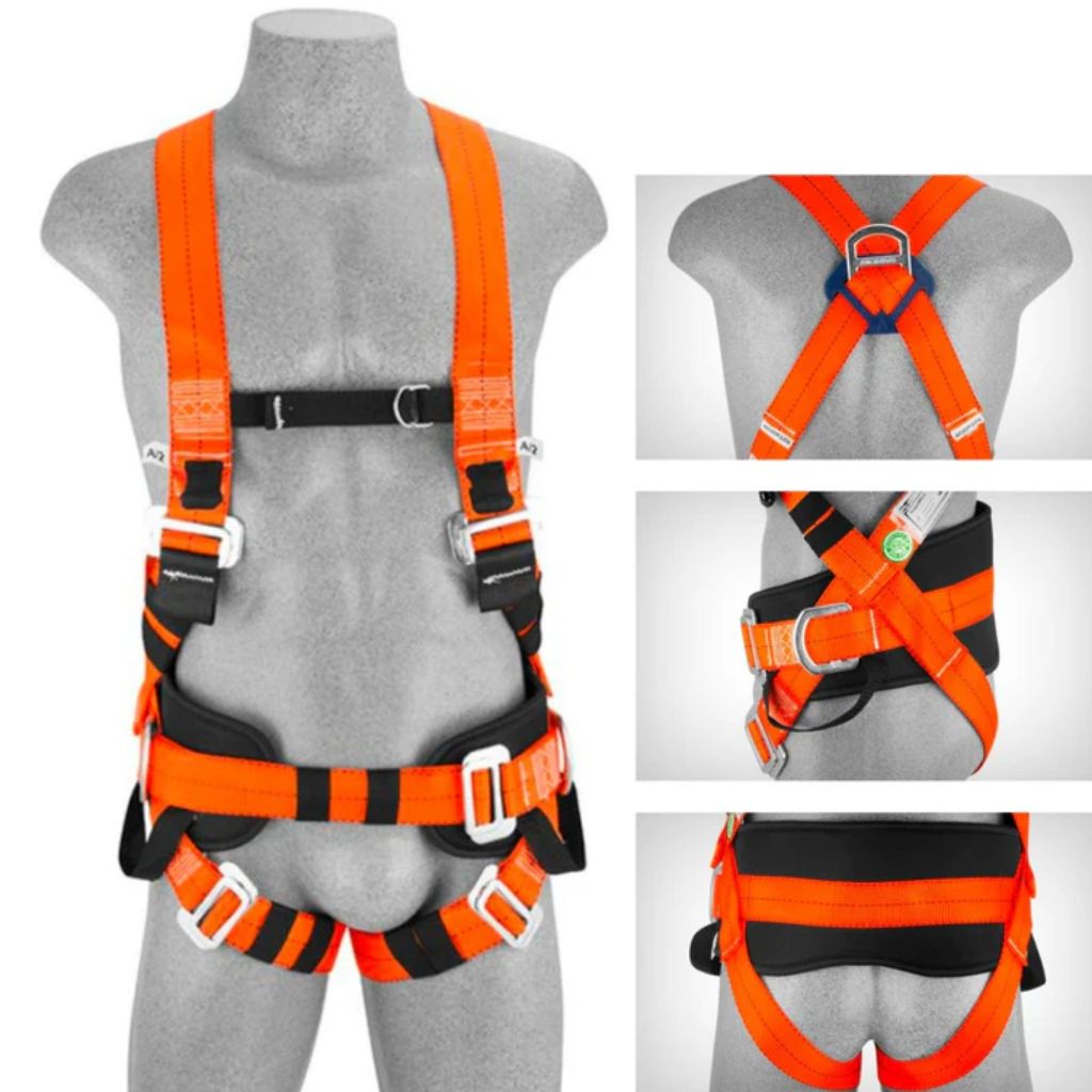 Cinto Para Trabalho Em Altura 3 Pontos PQ3 Facintos Dorsal E Frontal Com Suporte Lombar CA37126