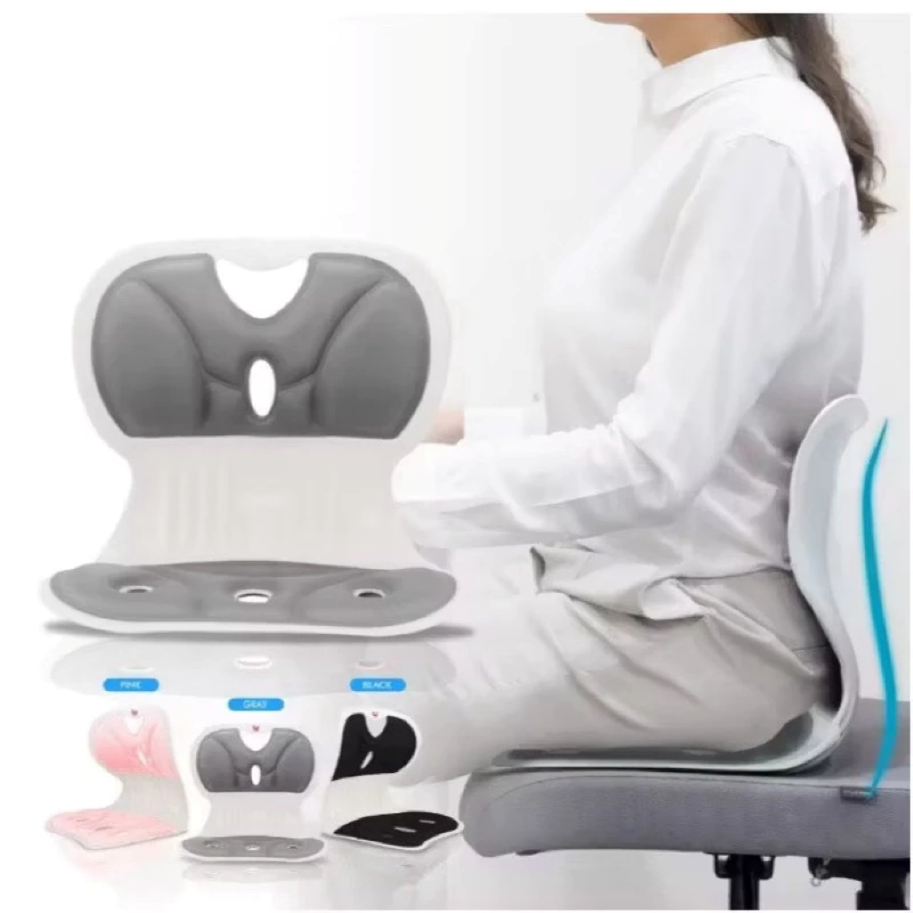 Almofada Ergonomica S Suporte Lombar Corrige Postura Conforto para Longas Horas Sentado em Oferta na Shopee