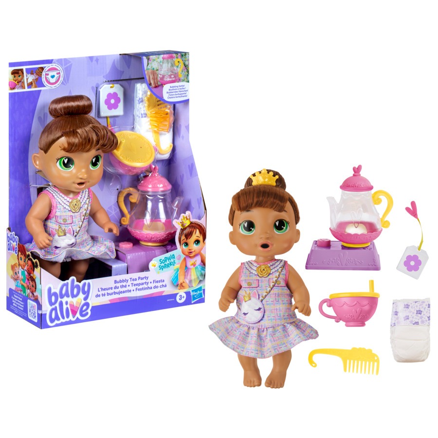 Boneca Baby Alive Festinha do Chá Sophia Sparkle - Hasbro G0609 em Oferta na Shopee