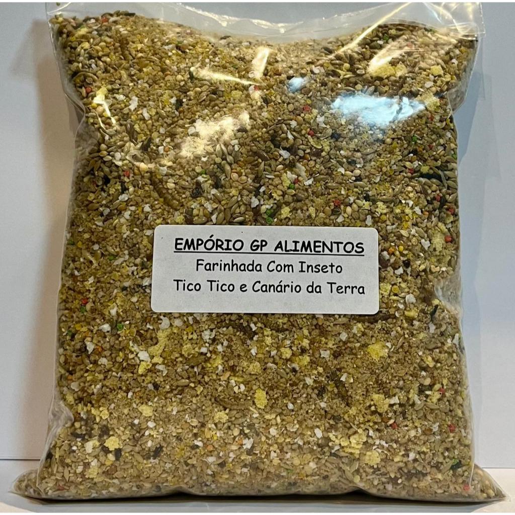Ração Farinhada Insetos Tico Tico e Canário da terra 1kg em Oferta na Shopee