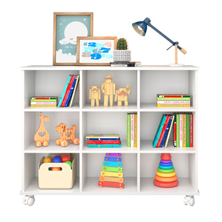 Nicho Organizador de Brinquedos c/ Rodízios 9 Nichos Multiuso Armário/ Gaveteiro vendido separadamente. em Oferta na Shopee