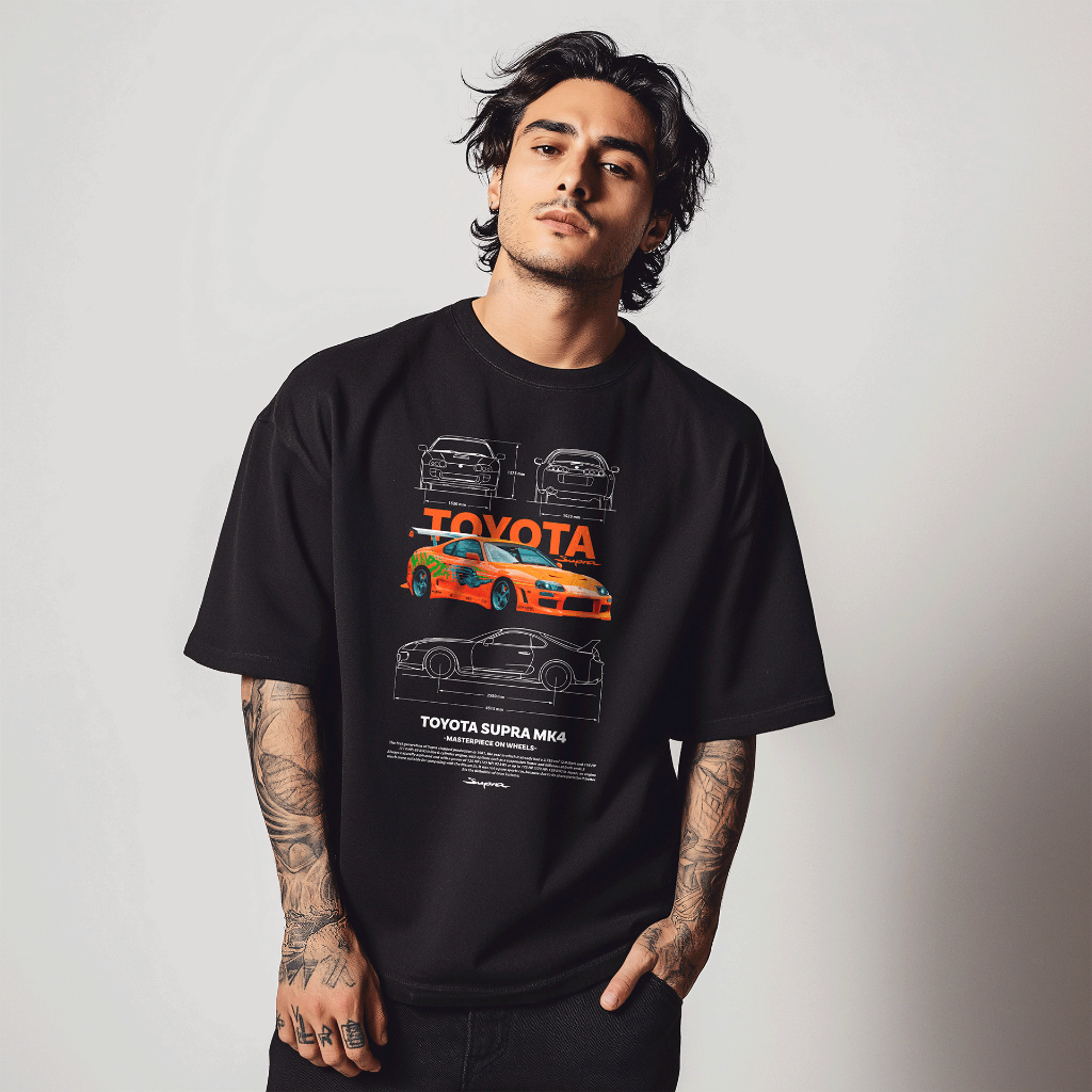 Camiseta TOYOTA SUPRA, Street Racer, JDM, Cultura Automotiva, Street Racing