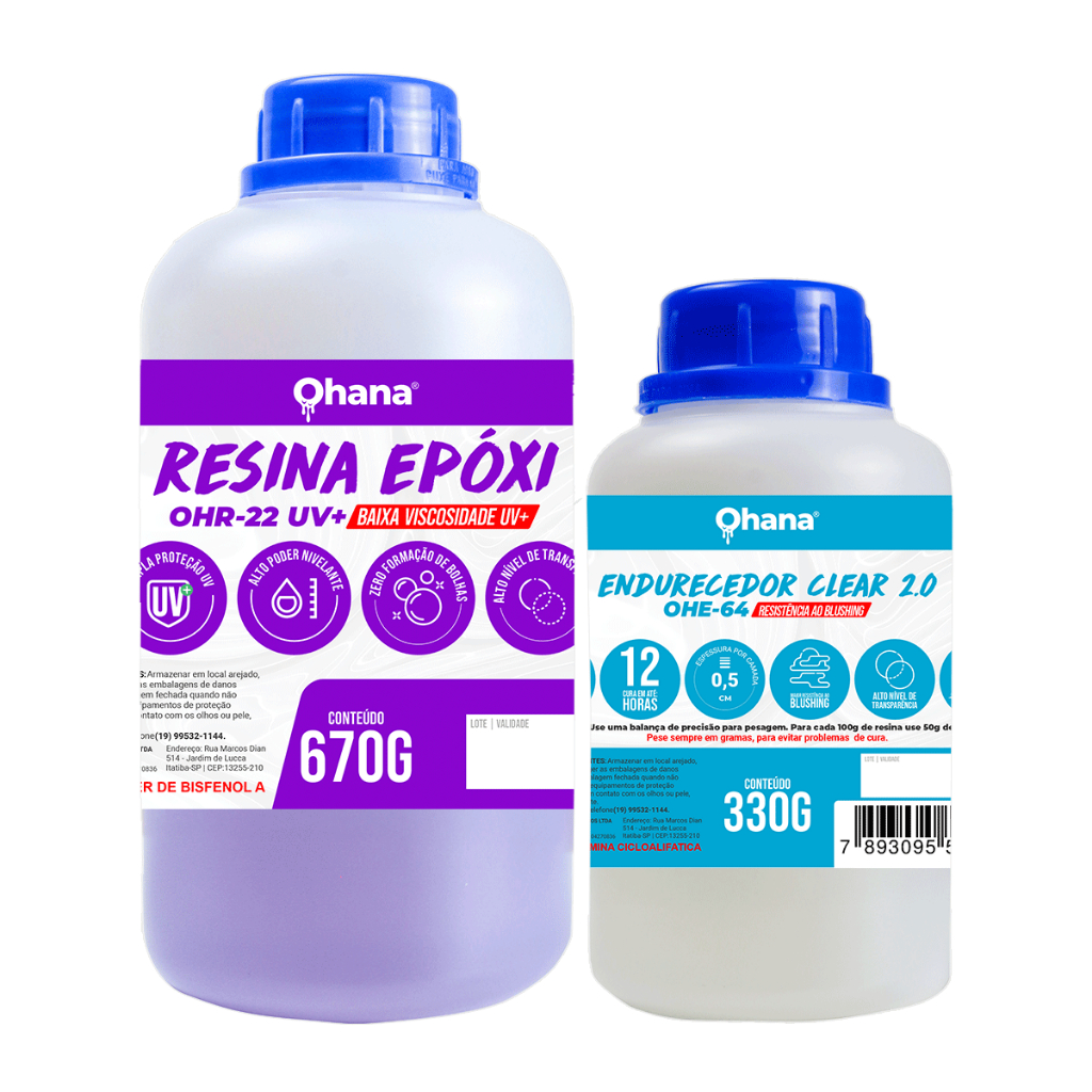 Resina Epóxi Baixa Espessura para Artesanatos 1Kg