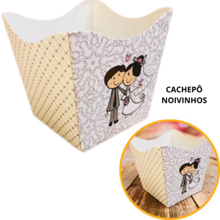 10~60 KIT CACHEPÔ DECORATIVO PAPEL CACHEPOT FESTAS FLORES DECORAÇÃO COR TEMA NOIVINHO 47.1 em Oferta na Shopee