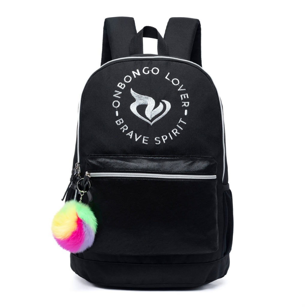 Mochila Casual Onbongo Pompom Espaçosa Resistente Leve