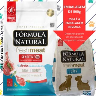 Ração 500g Sabor CORDEIRO (Sensitive) Fórmula Natural Fresh Meat Sensitive Cães portes Mini/Pequeno em Oferta na Shopee
