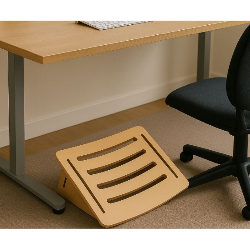 Apoio Descanso Suporte de Pé Ergonômico pés escritório regulável MDF cru em Oferta na Shopee
