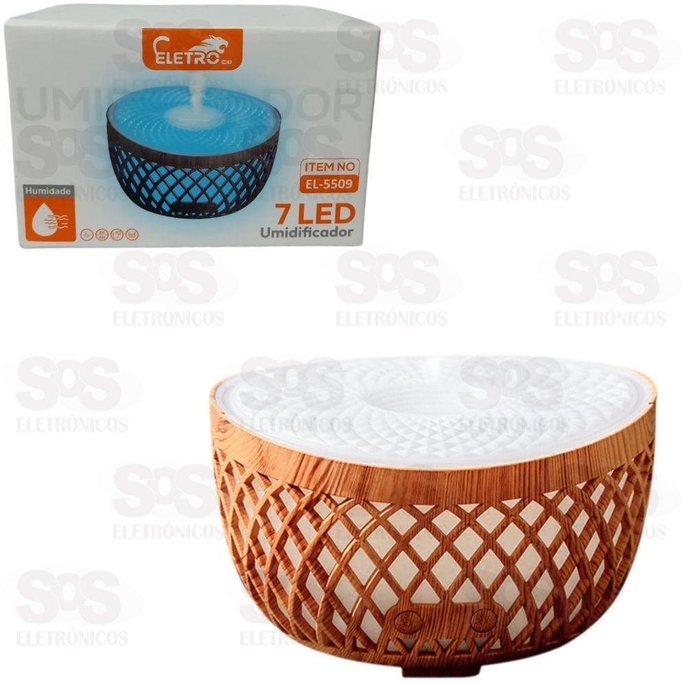 Difusor Umidificador Aromático Decorativo Com Iluminação Eletromex EL-5509 - Oriente