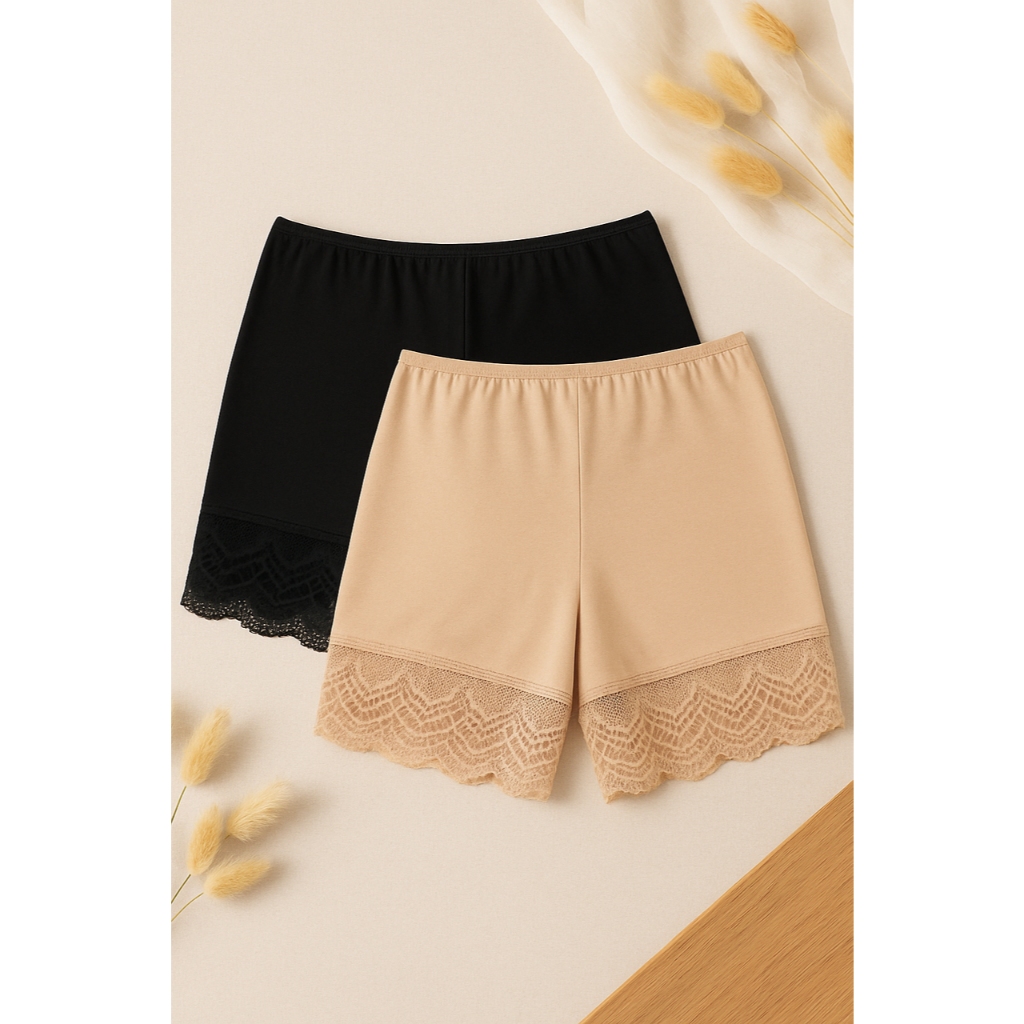 KIT 2 Anagua Short Renda Segunda Pele Dia a Dia Vestido