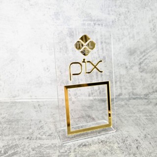 Placa Pix Acrílico Espaço QR Code Pagamento Seguro Loja Mercado Bar em Oferta na Shopee