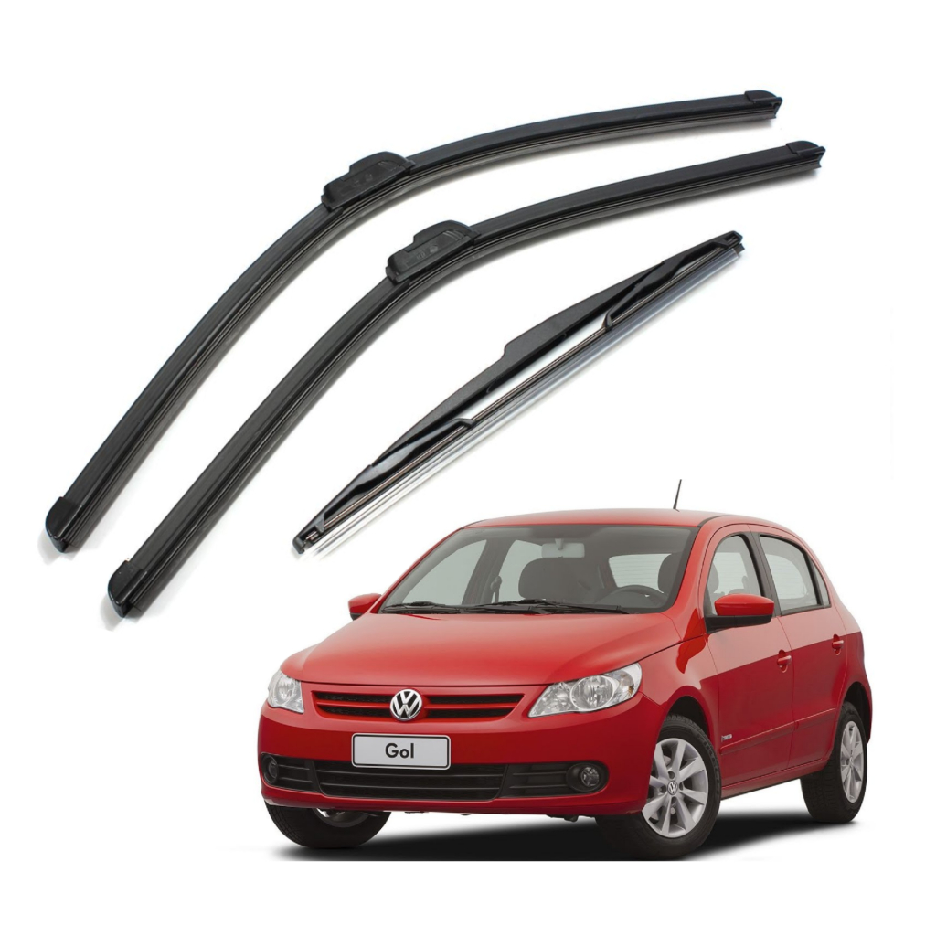 Par Palhetas Limpador De Parabrisa Silicone Chuva Gol G5 2008 A 2013 em Oferta na Shopee