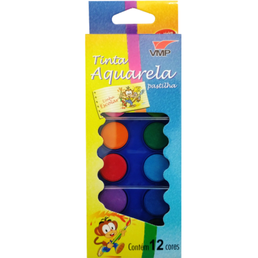 AQUARELA 12 CORES PASTILHA VMP REF:42246199