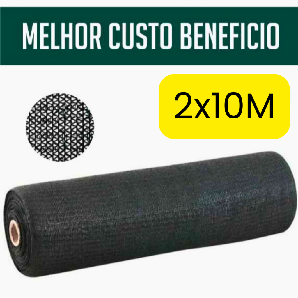 Tela Sombreamento 35% Sombrite 10 m x 2 m Horta, viveiro, curral