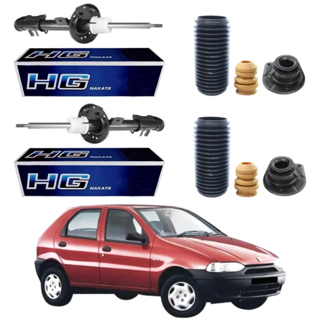 PAR AMORTECEDOR DIANTEIRO PALIO YOUNG 2001 A 2003 NAKATA + KIT
