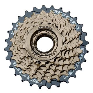 Catraca Roda Livre 7 Marchas 14/28 Index Sunrun Ultima Preta Cor Dourado-escuro em Oferta na Shopee