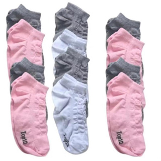 Kit com 24 Pares Meia direto da fabrica femenina é Unissex Soquete 32 ao 38 100% Algodão Cano Baixo Soquete Invisível em Oferta na Shopee