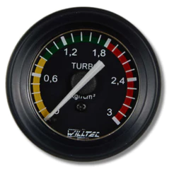 RELOGIO MANOMETRO PRESSAO TURBO CAMINHAO MB 0-3KG 52MM PRETO