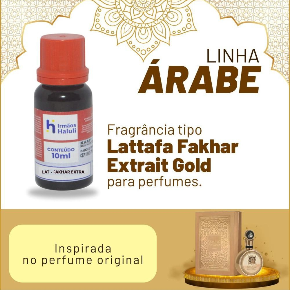 Essência LAT - Fakhar Extra P/ Perfumes Linha Árabe Irmãos Haluli (10ml) em Oferta na Shopee