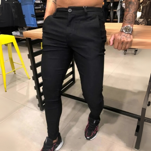 Calça Alfaiataria Preto Ultra Slim Premium Conforto Old Money em Oferta na Shopee