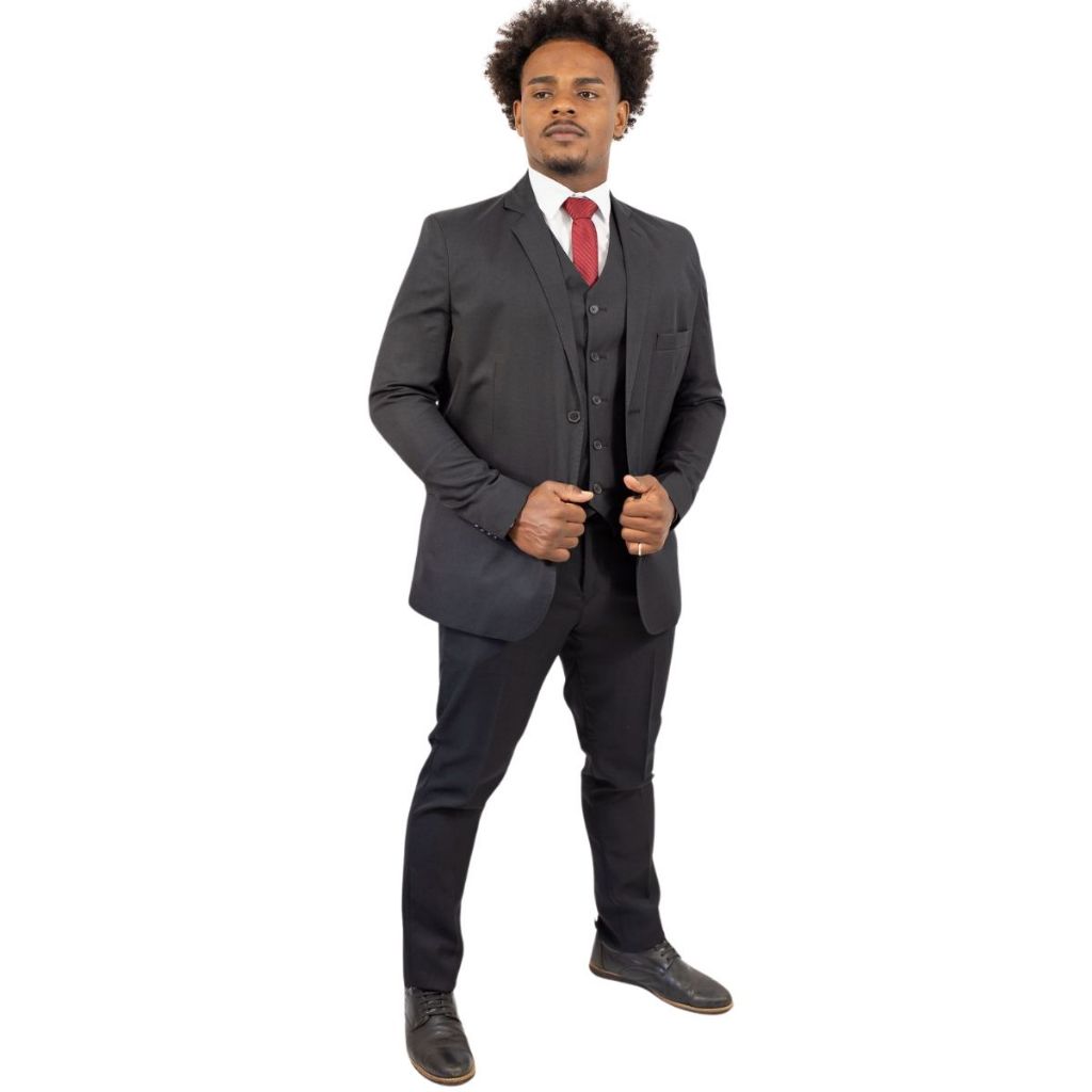 Terno Social Gabardine Masculino Moderno Alta Qualidade Luxo Premium