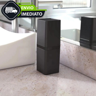 Porta Escova Dental De Pia Plástico Quadrado Com Tampa Smile em Oferta na Shopee