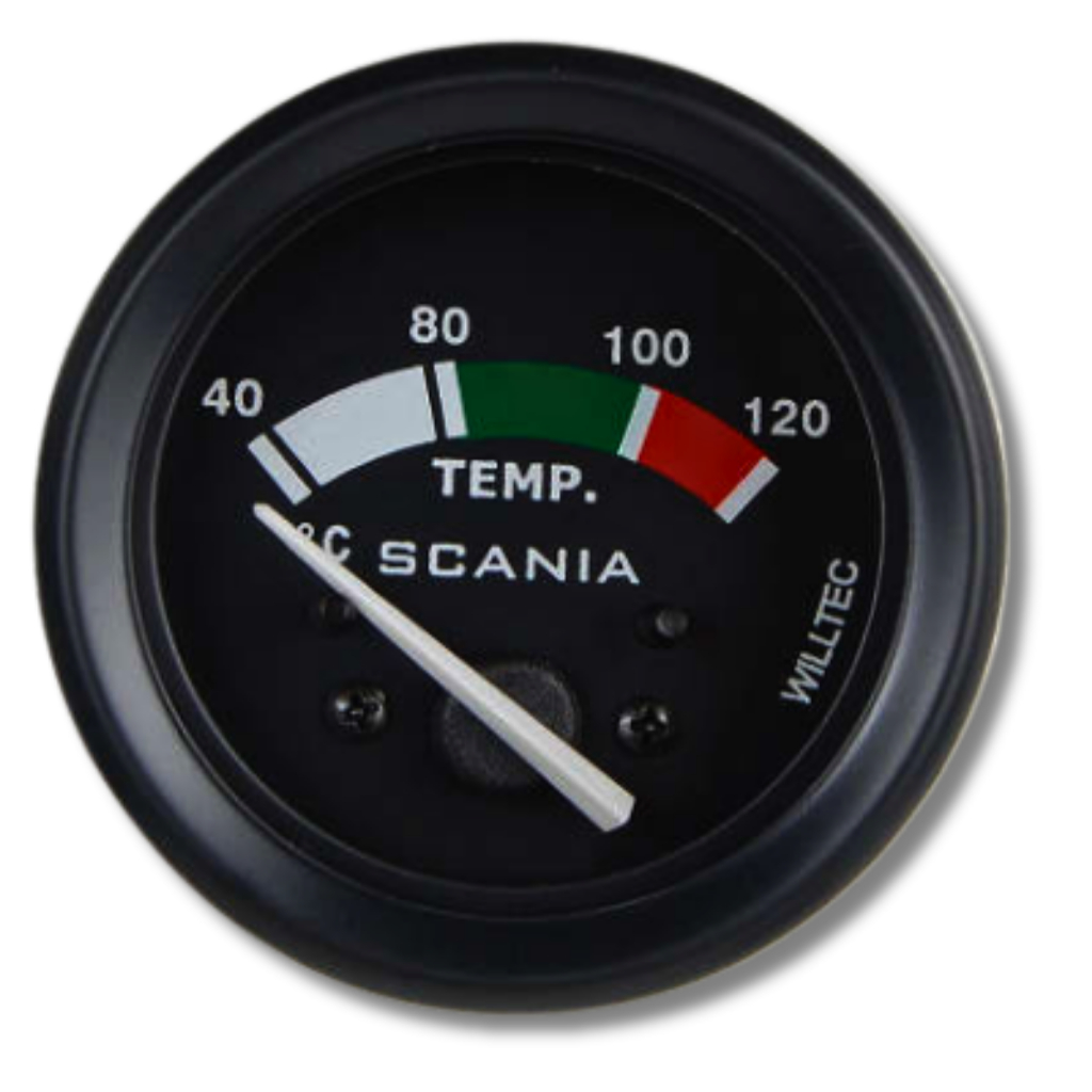 RELOGIO TEMPERATURA ELETRICO 24V 40-120C 60MM SCANIA — imagem 2 de 2