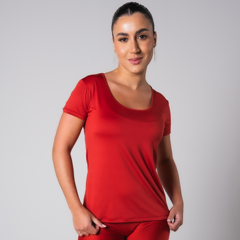 Camiseta Academia Feminina Dry Fit Blusa Treino Fitness Camisa Confortável Caminhada - Women Clothes