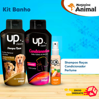 Kit Banho Shampoo para Cachorro Golden Labrador + Condicionador Kit Shampoo Pet para Cães Grandes Cheiroso UP Clean
