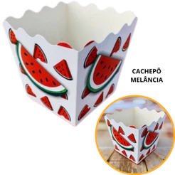 10~60 KIT CACHEPÔ DECORAÇÃO FESTAS TEMA MELANCIA TEMA FESTA(CHOCO)