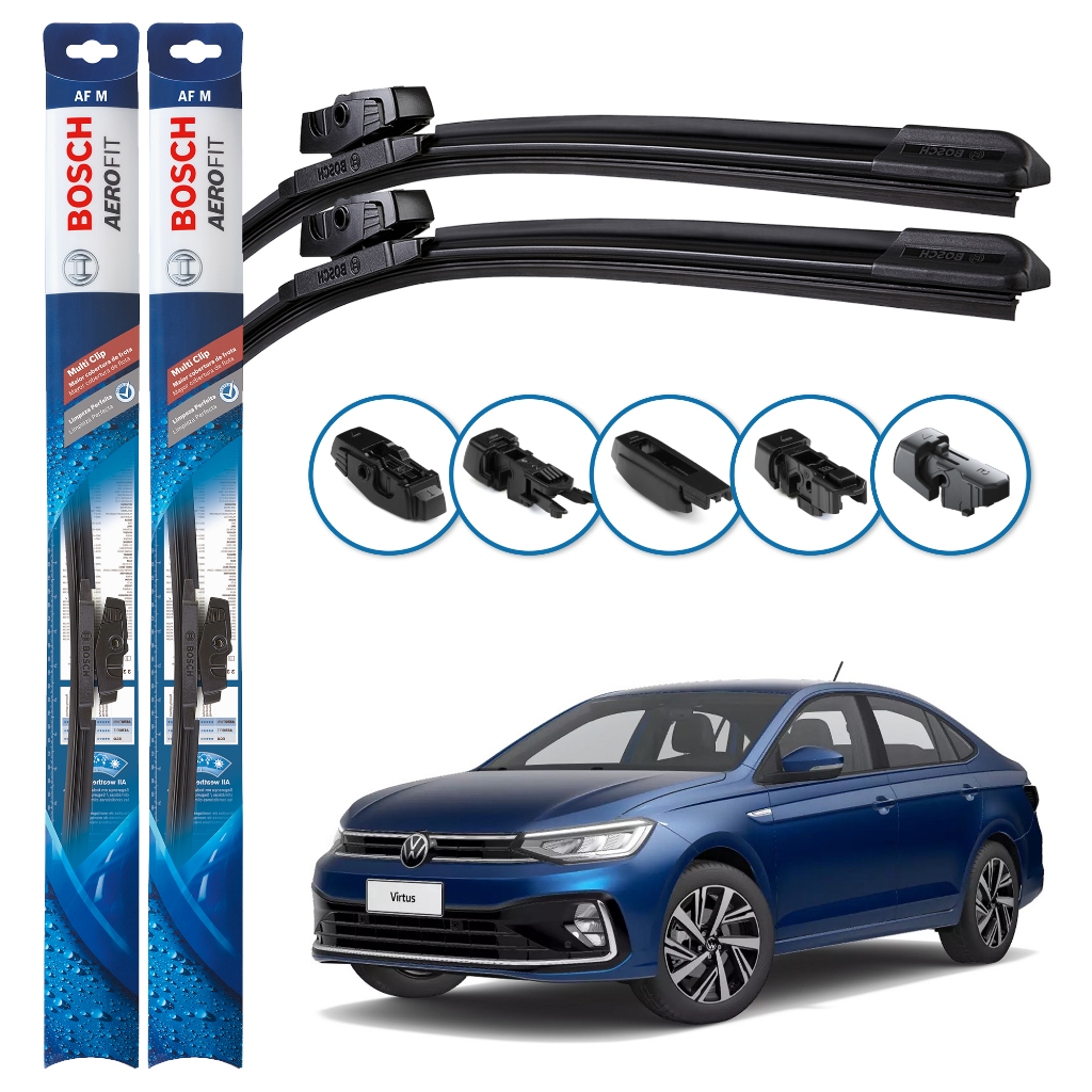 Par de Palhetas Limpador Parabrisa Multiclip Original Bosch Volkswagen Virtus 2017 A 2024 em Oferta na Shopee
