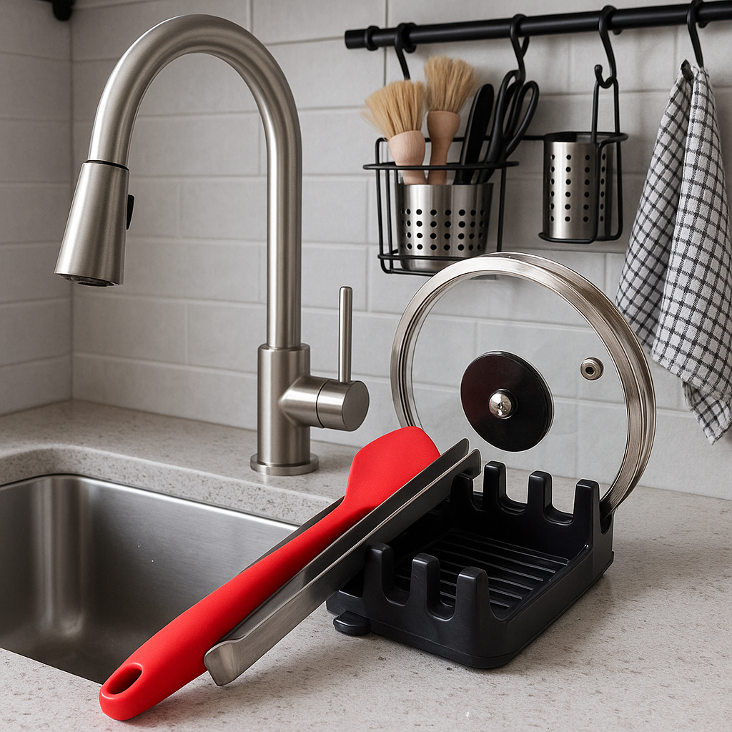 Suporte Para Espátula Colher Tampa de Panelas e Utensilios, Cozinha Limpa e Organizada em Oferta na Shopee