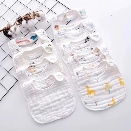 Babador Infantil Oito Camadas Mãe e Bebê Algodão Absorvente - 4055
