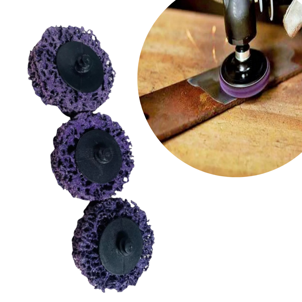 3 Disco Roloc Remoção Troca Rapida C.s Xt Roxo 50mm 3m