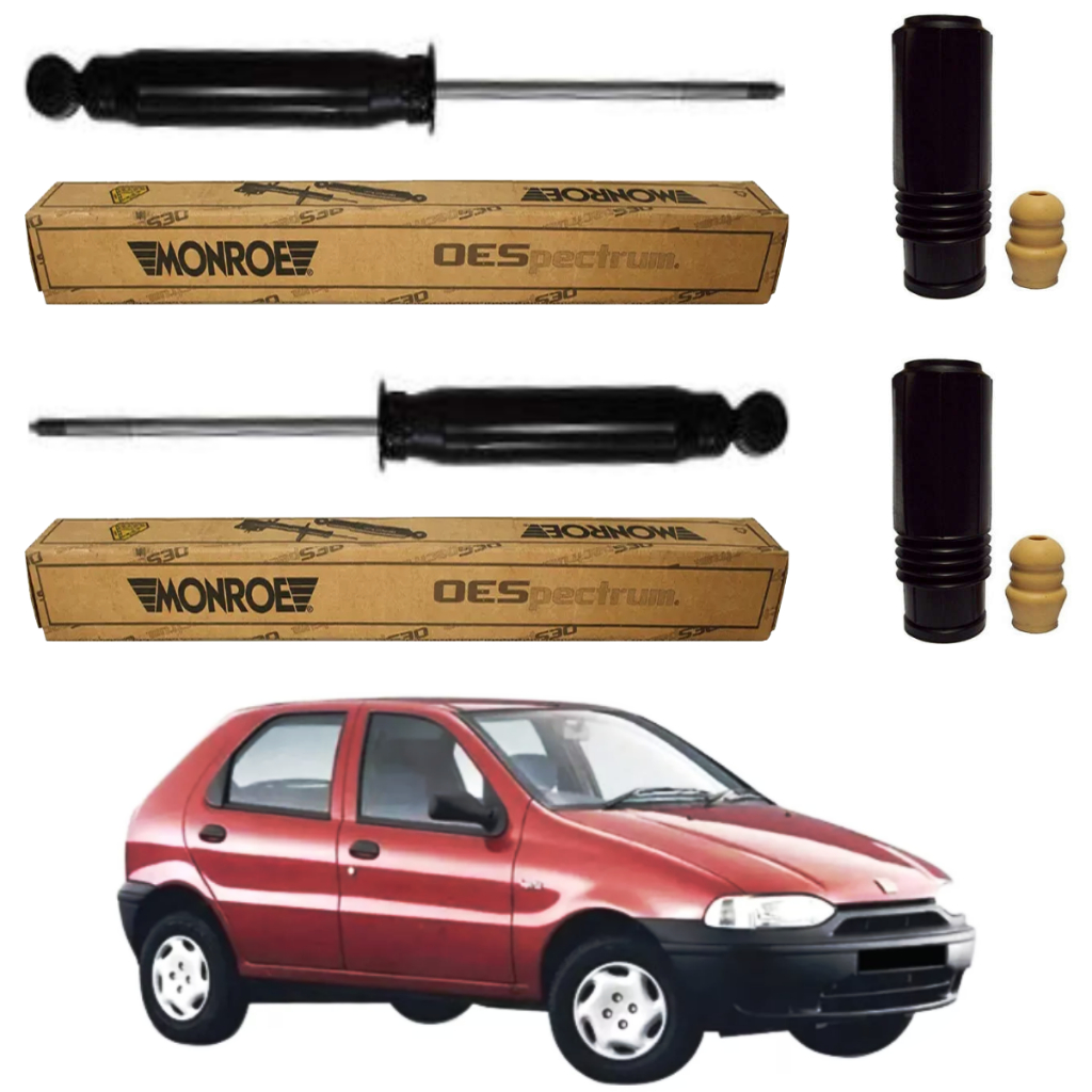 PAR AMORTECEDOR TRASEIRO PALIO YOUNG 2001 A 2003 MONROE + KIT