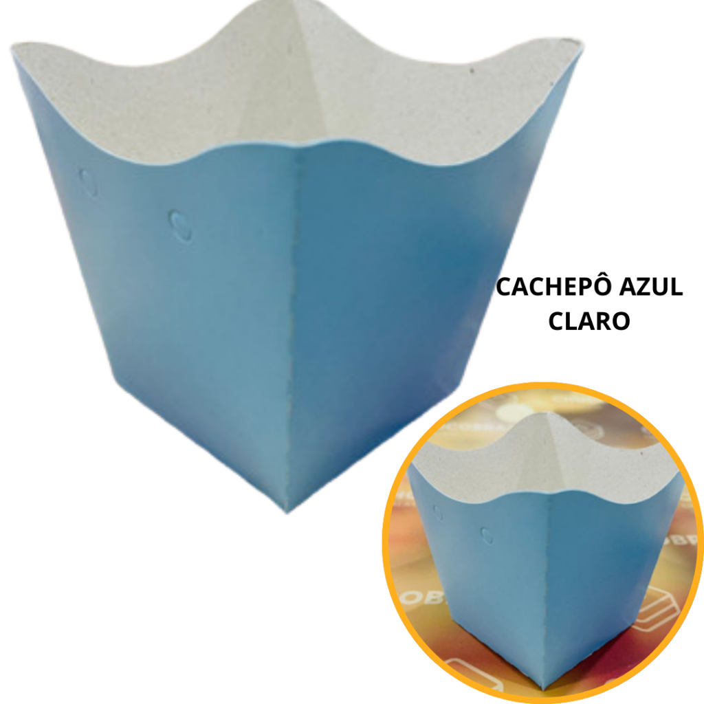 10~60 KIT CACHEPÔ FESTA AZUL CLARO – 9X9X7CM – VASO DECORAÇÃO  (NC TOYS CACHEPÔ) - Home & Living