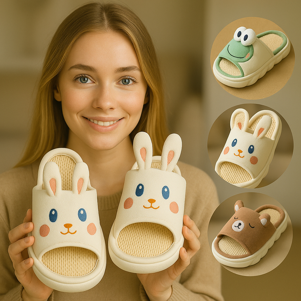 Pantufa Confortável Premium Animais Antiderrapante Chinelo Nuvem Macia