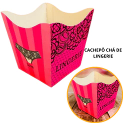 10~60 KIT CACHEPÔ DECORATIVO PAPEL FESTAS FLORES DECORAÇÃO TEMA CHÁ DE LINGERIE 82.1(CHOCO)