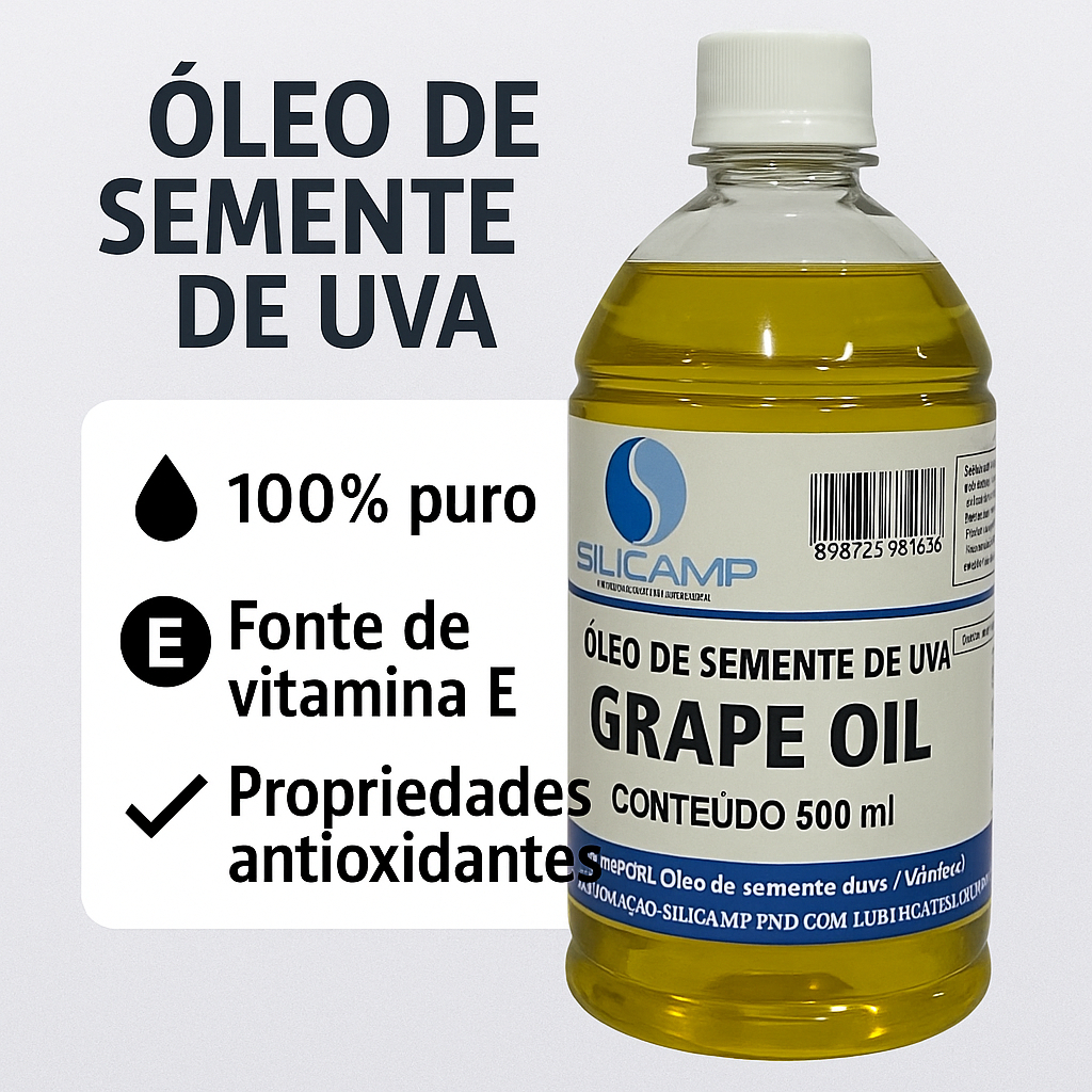 Óleo Vegetal De Semente De Uva 100% Puro E Natural 500 Ml em Oferta na Shopee