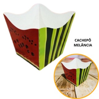 10~50  KIT CACHEPÔ FESTA MELANCIA 9X9X7CM – VASO DECORAÇÃO (NC TOYS CACHEPÔ) em Oferta na Shopee