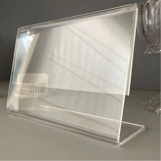 Display Acrílico Porta Retrato Transparente para Fotos Informações de Mesa em Oferta na Shopee