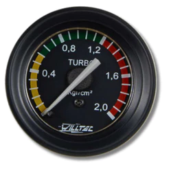RELOGIO MANOMETRO PRESSAO TURBO CAMINHAO MB 0-2KG 52MM PRETO
