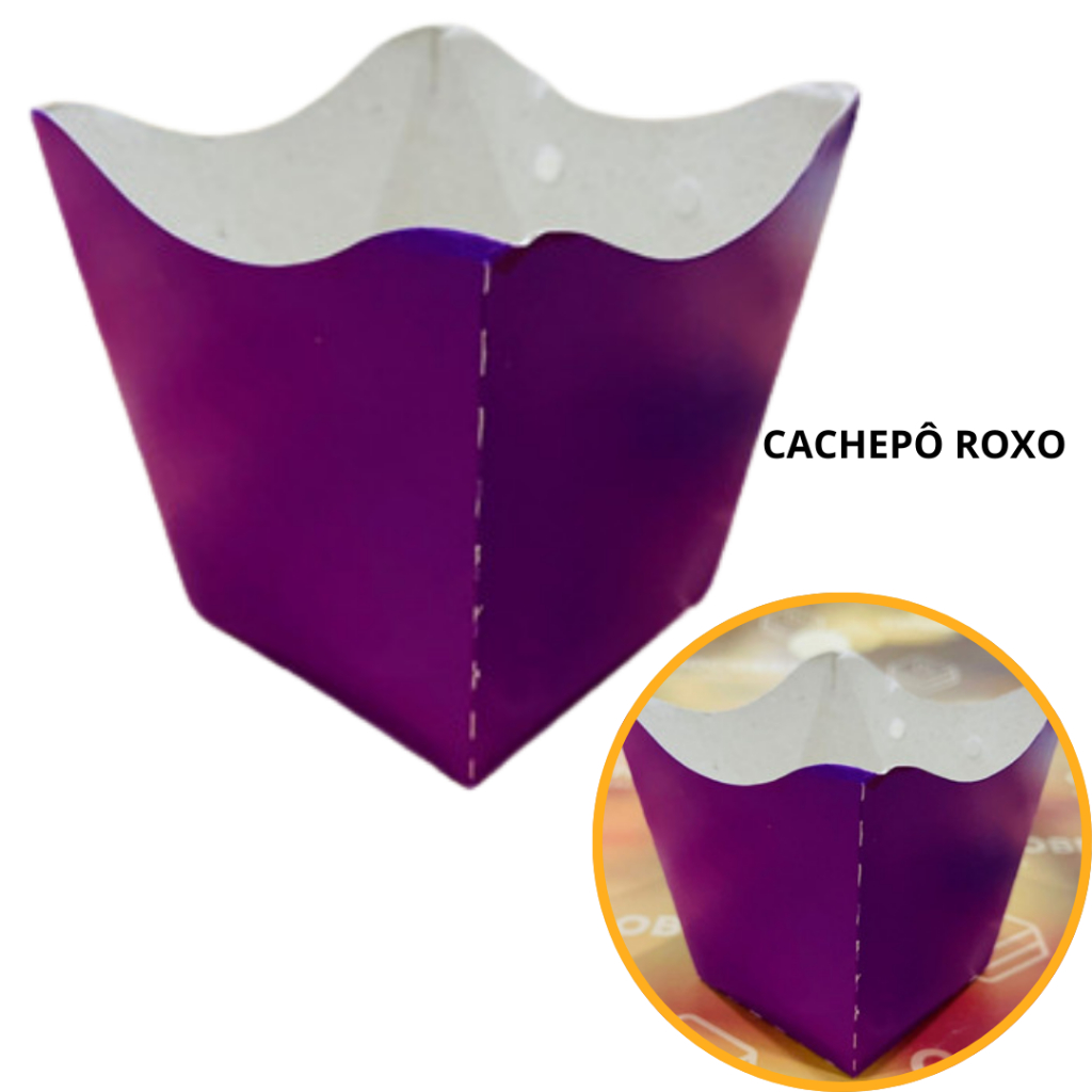 10~60 KIT CACHEPÔ FESTA ROXO 9X9X7CM VAZO DECORAÇÃO  2.12   ( NC TOYS CACHEPÔ ) - Home & Living