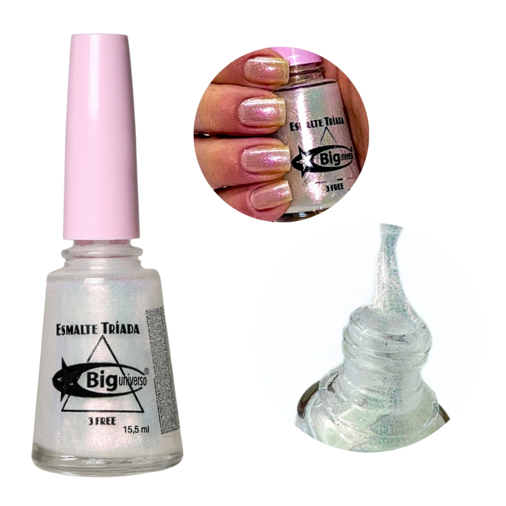 Esmalte de Unhas com Glitter Valentina 3Free Big Universo 15,5ml