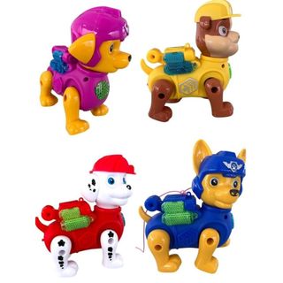 4 Cachorro Patrulha Canina Musical Robo Com Luzes