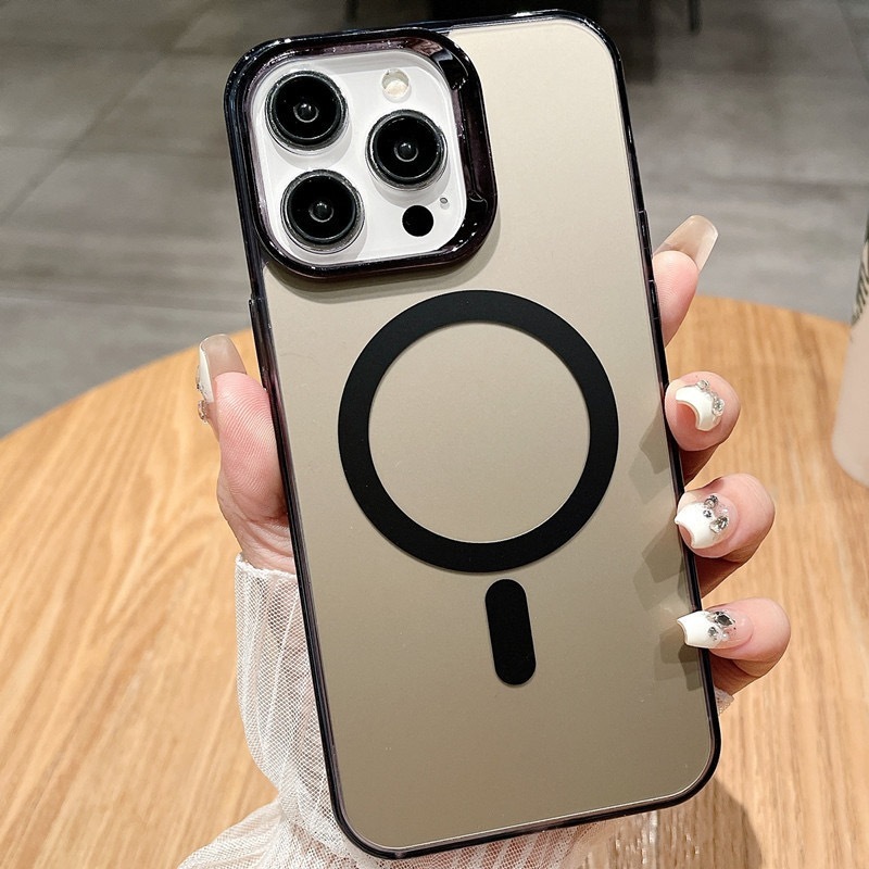 Case Capa Capinha Celular IMD Compatível Para iPhone 11 12 13 14 15 Pro Max MagSafe Proteção Câmera Carregamento Indução em Oferta na Shopee